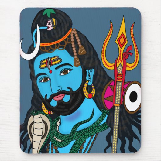 Shiva Gezicht Briefpapier Muismat (Voorkant)