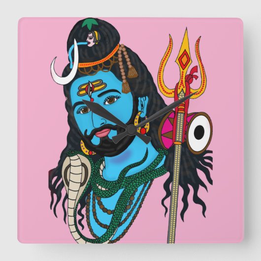 Shiva Gezicht Klok (Voorkant)