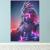 Shiva God India Canvas Afdruk (Insitu (Houten vloer))