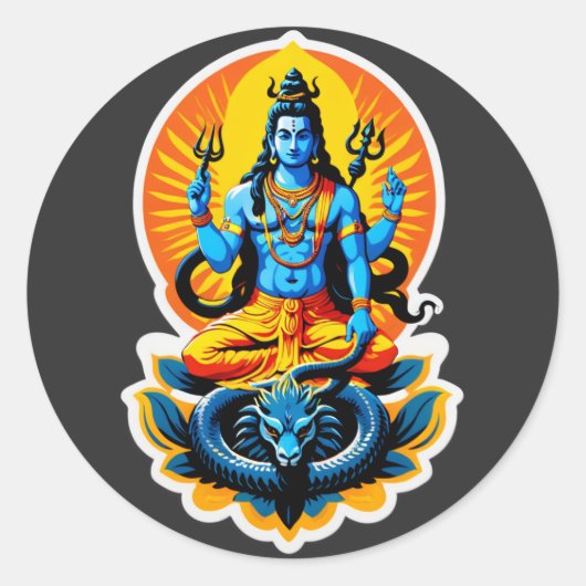 Shiva: Heer van Licht, Crypte der Schaduwen Ronde Sticker (Voorkant)