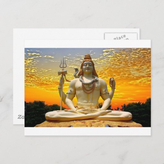 SHIVA HINDU GOD BRIEFKAART (Voorkant / Achterkant)