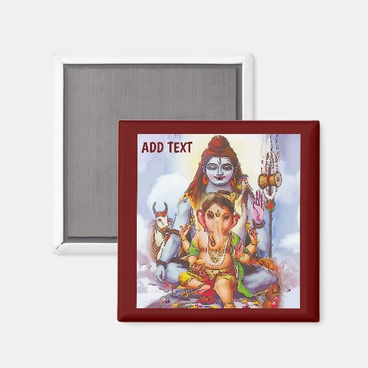 Shiva, Hindu Night Magneet (Voorkant / Achterkant)