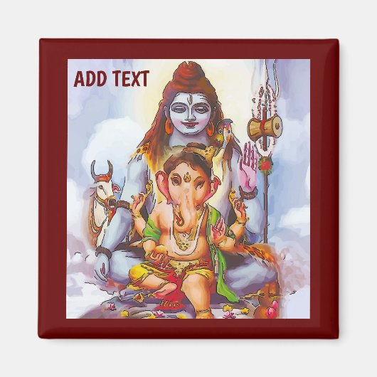 Shiva, Hindu Night Magneet (Voorkant)