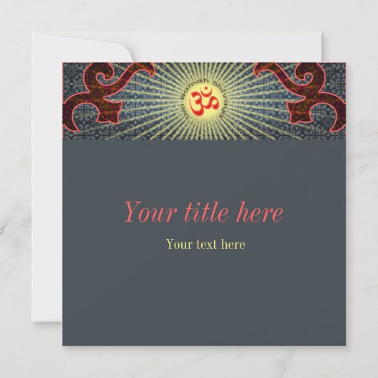 SHIVA-kaart, begroeting, uitnodiging (Achterkant)