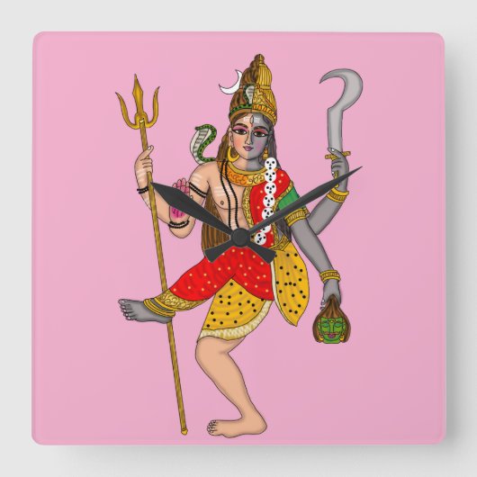 Shiva Kali Wandklok (Voorkant)