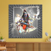 Shiva - Magic of Grey - Wrapped Canvas Afdruk (Insitu (Woonkamer))
