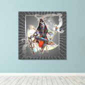 Shiva - Magic of Grey - Wrapped Canvas Afdruk (Insitu (Houten vloer))