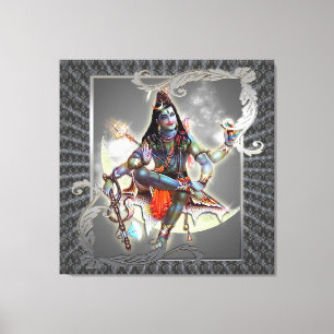 Shiva - Magic of Grey - Wrapped Canvas Afdruk