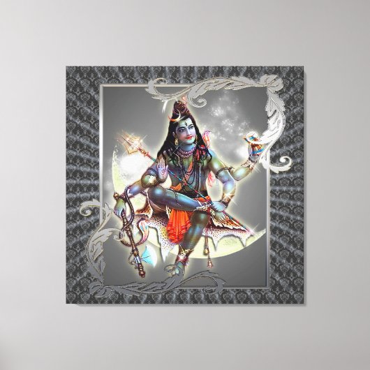 Shiva - Magic of Grey - Wrapped Canvas Afdruk (Voorkant)