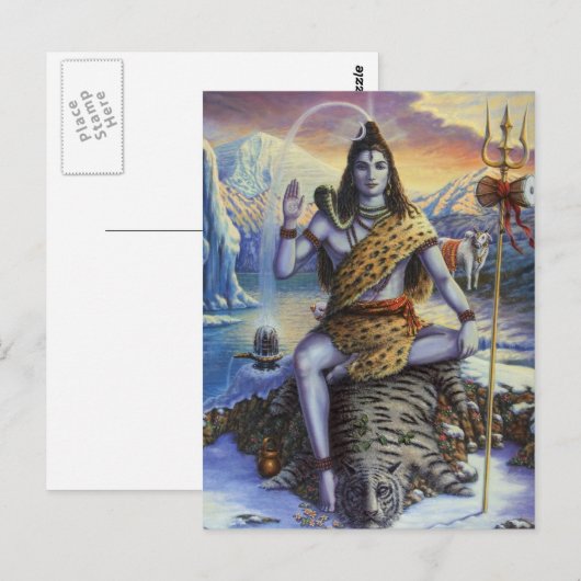 Shiva Mahadeva Briefkaart (Voorkant / Achterkant)