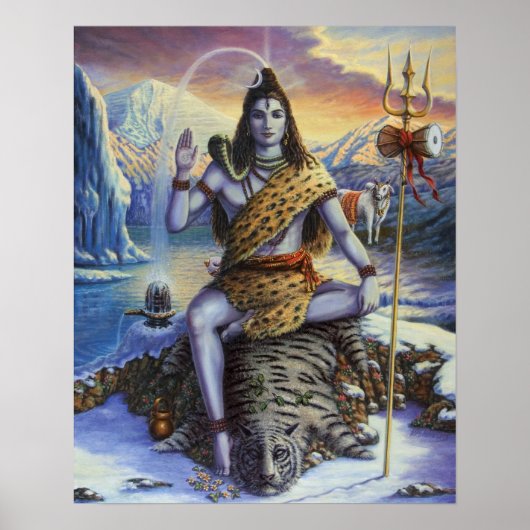 Shiva Mahadeva Poster Print (Voorkant)