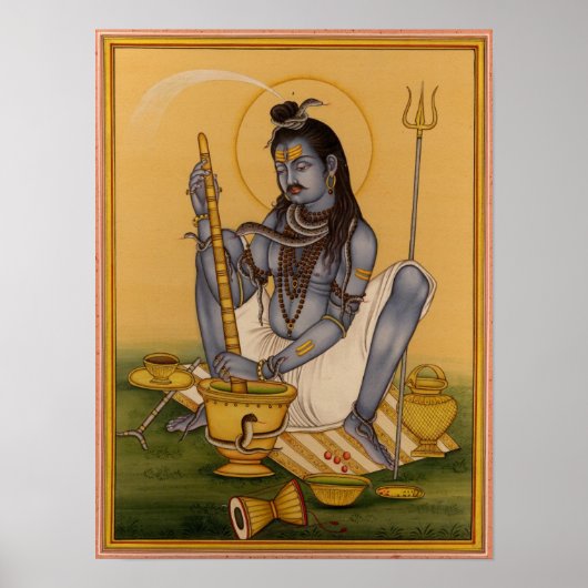 Shiva Making Bhang Poster (Voorkant)