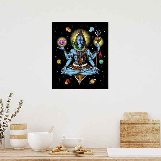 Shiva Meditation Poster (Keuken)