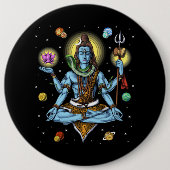 Shiva Meditation Ronde Button 6,0 Cm (Voorkant)