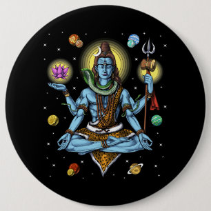 Shiva Meditation Ronde Button 6,0 Cm