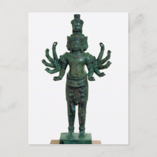Shiva met veel armen en hoofden, Angkor Briefkaart