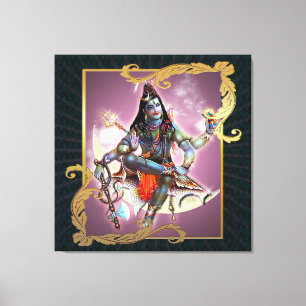 Shiva -  moss - omcirkeld canvas afdruk