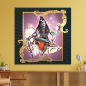 Shiva -  moss - omcirkeld canvas afdruk (Insitu (Woonkamer))