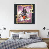 Shiva -  moss - omcirkeld canvas afdruk (Insitu (Slaapkamer))