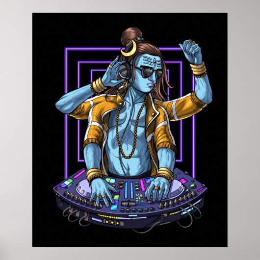 Shiva Music DJ Poster (Voorkant)