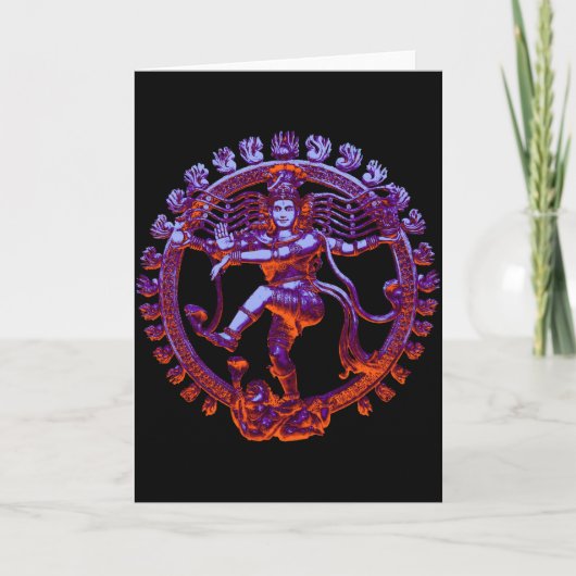 Shiva Nataraja dansen Kaart (Voorkant)