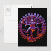 Shiva Nataraja dansend Briefkaart (Voorkant / Achterkant)