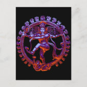 Shiva Nataraja dansend Briefkaart (Voorkant)