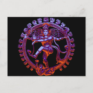 Shiva Nataraja dansend Briefkaart