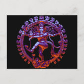 Shiva Nataraja dansend Briefkaart (Voorkant)