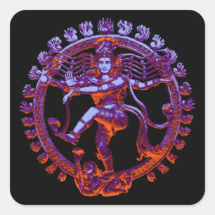 Shiva Nataraja dansend Vierkante Sticker