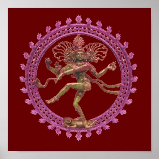 Shiva (Nataraja) de Cosmic Dancer Poster (Voorkant)