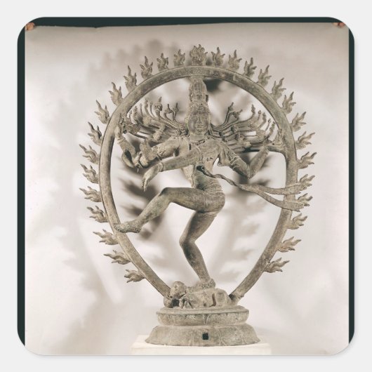 Shiva Nataraja, Dravidian Vierkante Sticker (Voorkant)