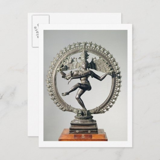 Shiva Nataraja, Tamil Nadu, Late Chola (brons) Briefkaart (Voorkant / Achterkant)
