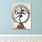Shiva Nataraja, Tamil Nadu, Late Chola (brons) Canvas Afdruk (Insitu (Houten vloer))