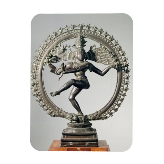 Shiva Nataraja, Tamil Nadu, Late Chola (brons) Magneet (Verticaal)