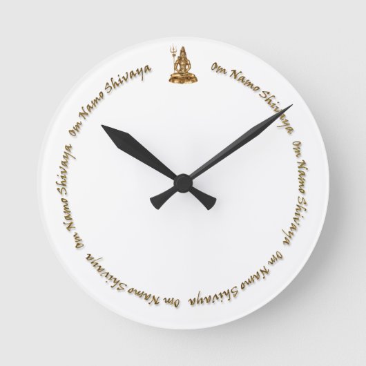 Shiva om nama shivaya golden Wall Clock Ronde Klok (Voorkant)