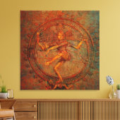 Shiva op ondergrondse ondergrondse bekleding canvas afdruk (Insitu (Woonkamer))