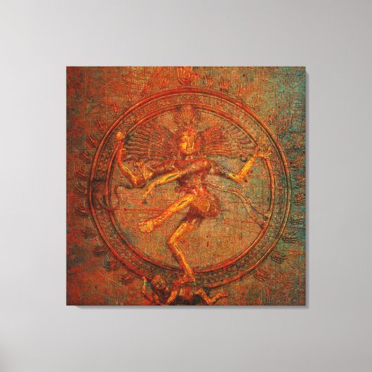 Shiva op ondergrondse ondergrondse bekleding canvas afdruk (Voorkant)