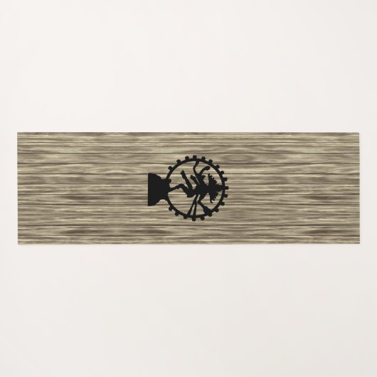 Shiva op Wood Yogamat (Achterkant (horizontaal))