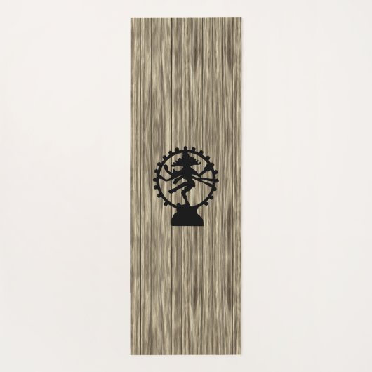 Shiva op Wood Yogamat (Achterkant)