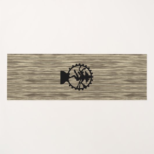 Shiva op Wood Yogamat (Voorkant (horizontaal))