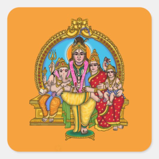 Shiva Parivar Sticker (Voorkant)