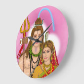 Shiva Parvati Clock Grote Klok (Hoek)
