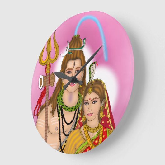 Shiva Parvati Clock Grote Klok (Hoek)