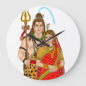 Shiva Parvati Clock Grote Klok (Voorkant)