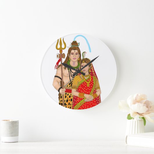 Shiva Parvati Clock Grote Klok (Huis)