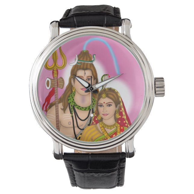 Shiva Parvati Clock Horloge (Voorkant)