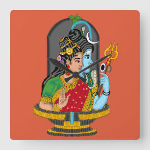 Shiva Parvati goddelijke klok