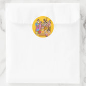 Shiva Parvati Huwelijk Sticker (Tas)