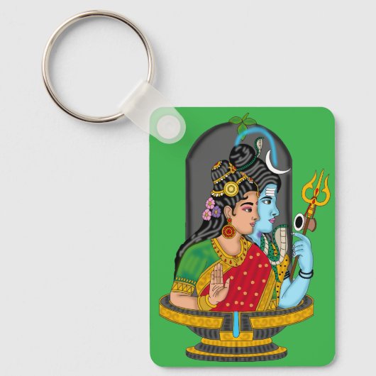 Shiva Parvati Keyring – Divine Couple of Eternal L Sleutelhanger (Voorkant)